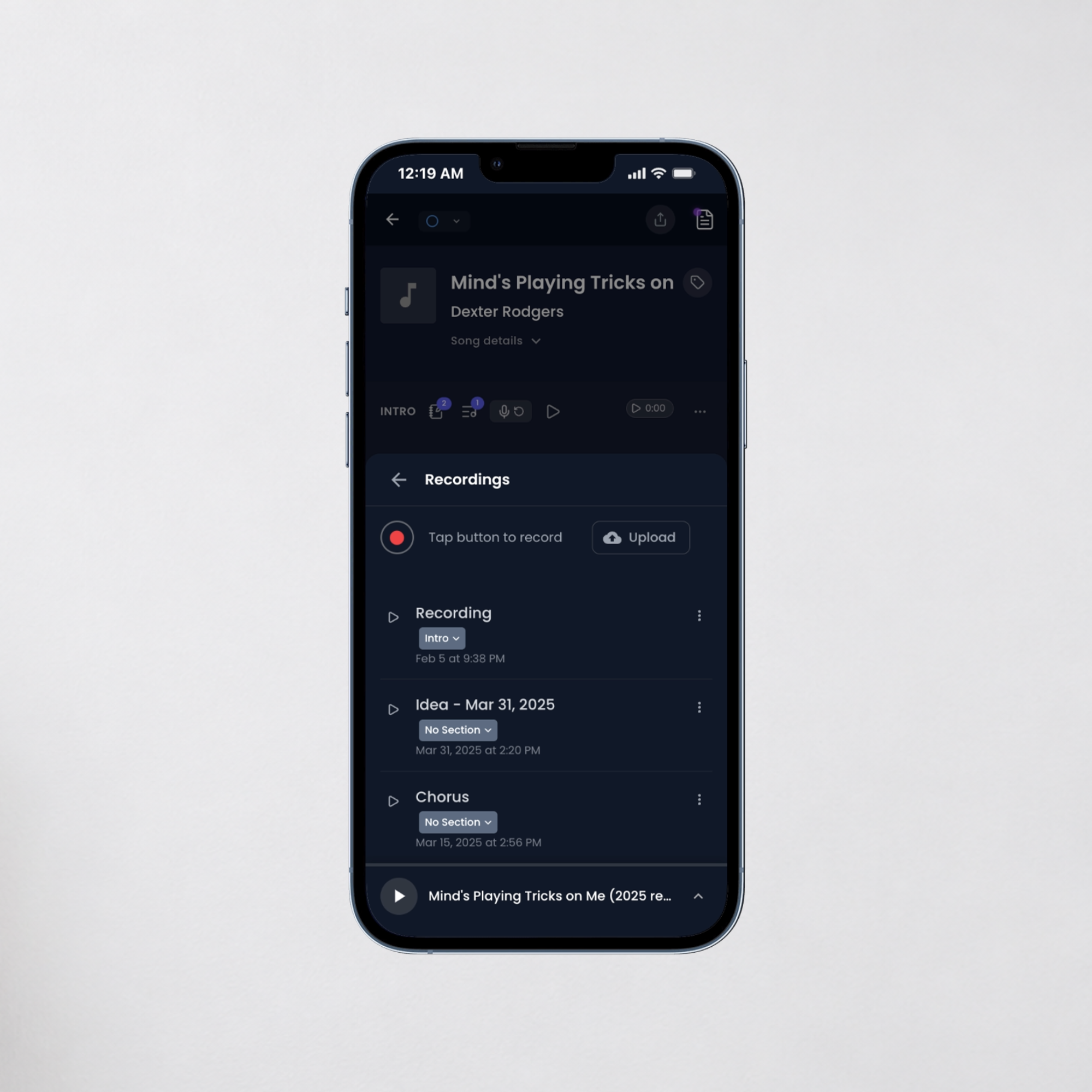Recordings management