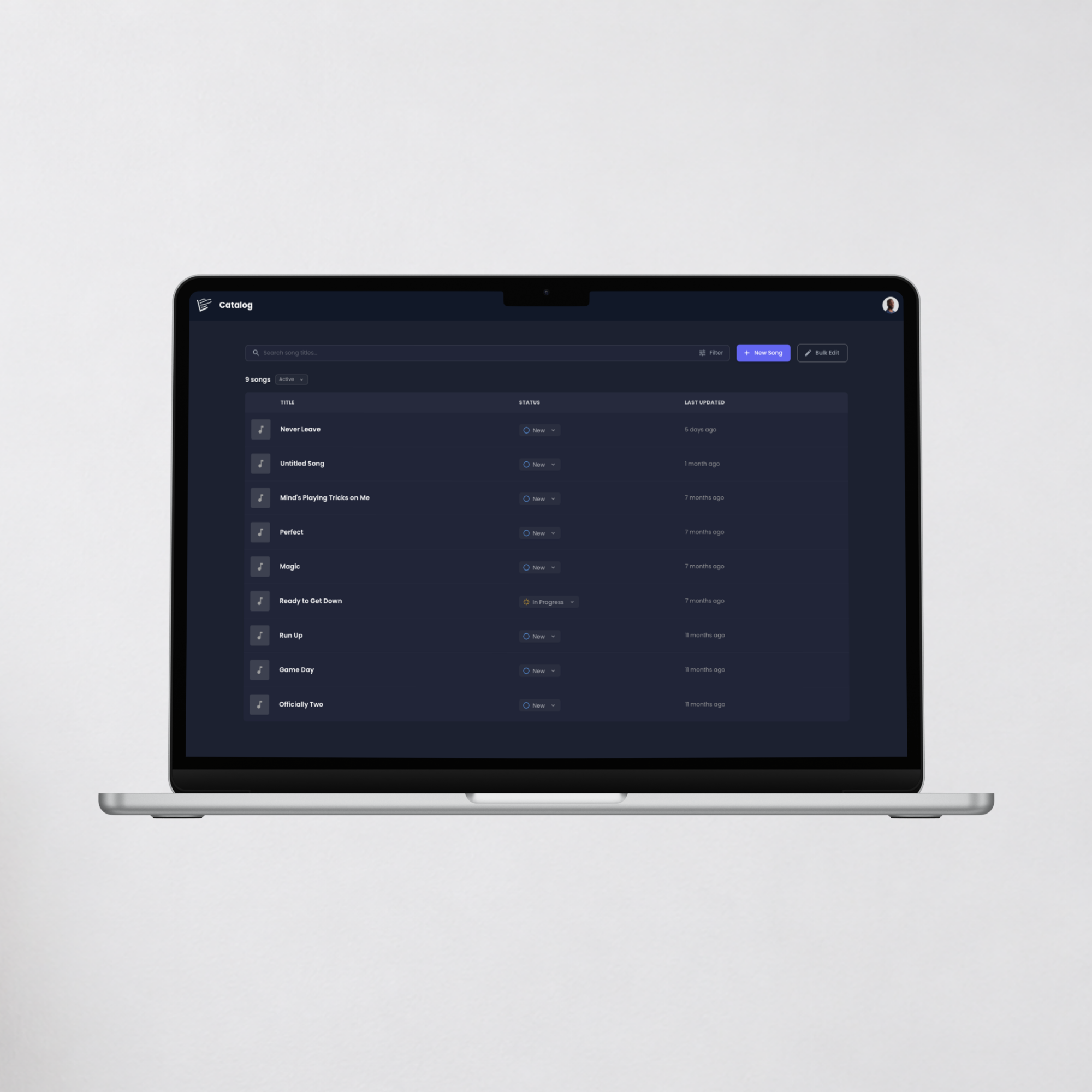 Song catalog