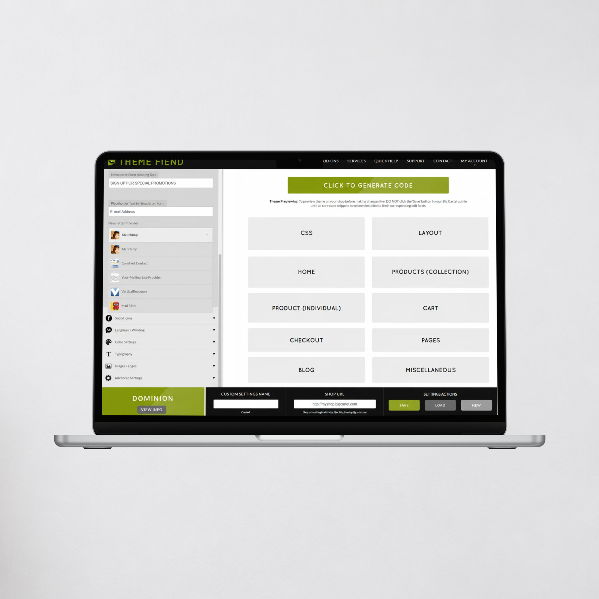 Mailing list configuration